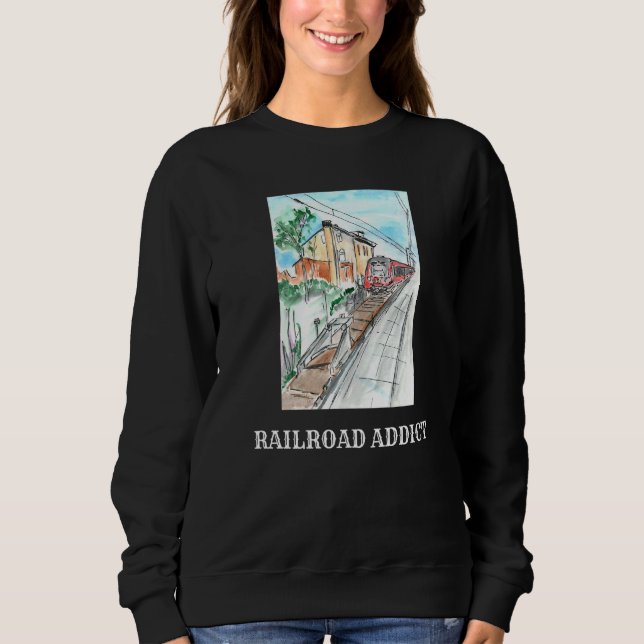 Camiseta Viciado em ferrovia Aficionado (Frente)