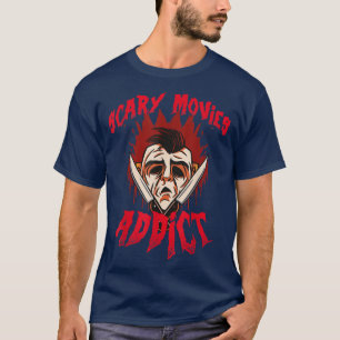 Camiseta Viciado em filmes de terror assustador - Halloween
