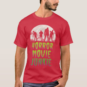 Camiseta Viciado em Filmes de Terror Clássicos Zumbi de Ter