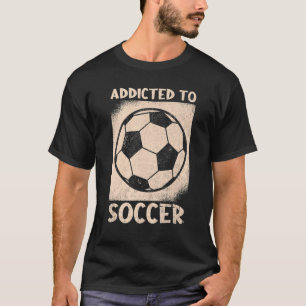 Camiseta Viciado Em Futebol De Roupas De Futebol Da Bola De