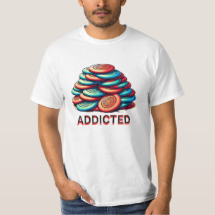 Camiseta Viciado em Golfe de Disco Engraçado