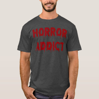 Camiseta Viciado em Horror Funny Halloween Goth retrô