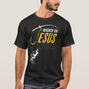 Camiseta Viciado em Jesus Engraçado Pesca Cristã