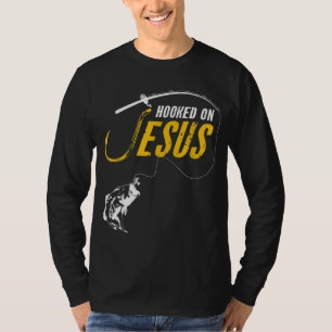 Camiseta Viciado em Jesus Engraçado Pesca Cristã