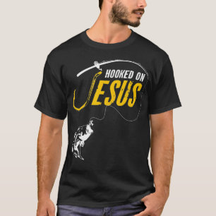 Camiseta Viciado em Jesus Engraçado Pesca Cristã