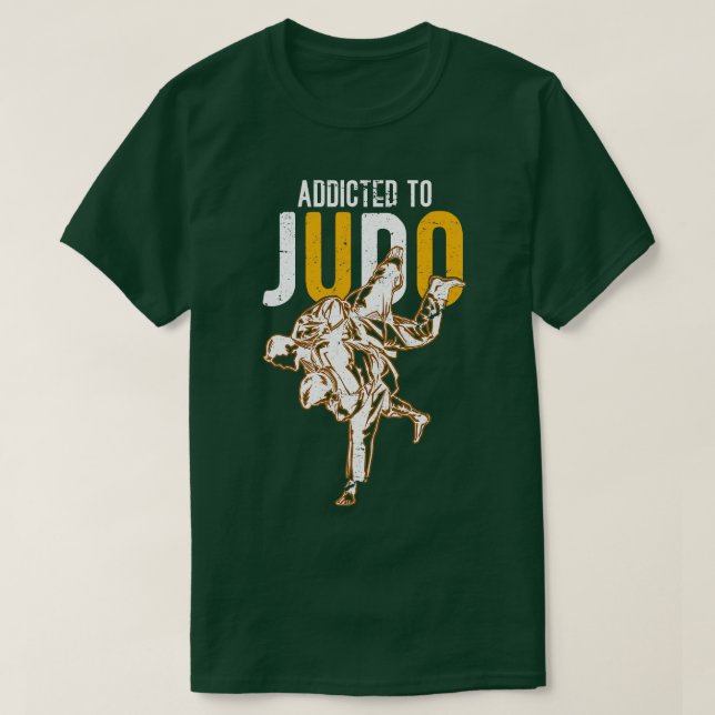 Camiseta Viciado em Judo Martial Arts Judo (Frente do Design)
