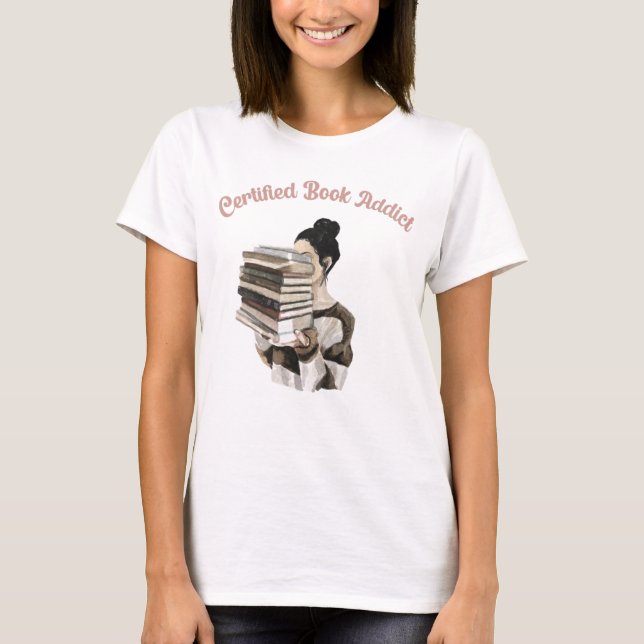 Camiseta Viciado em Livros Certificado (Frente)