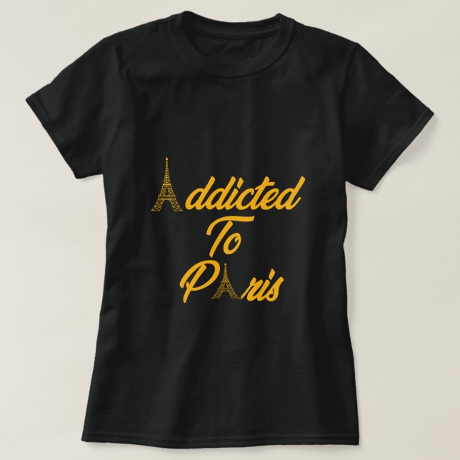 Camiseta Viciado em Paris (Frente do Design)