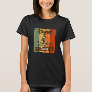 Camiseta Viciado em Pesca de Caiaque Retro Vintage Pesca no