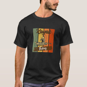 Camiseta Viciado em Pesca de Caiaque Retro Vintage Pesca no