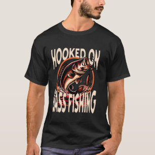 Camiseta Viciado em Pesca de Robalo Gráfico