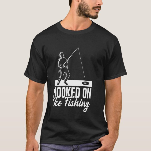 Camiseta Viciado Em Pesca No Gelo (Frente)