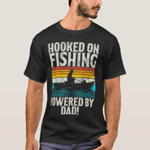 Camiseta Viciado em Pescar, com o Poder do Papai! Pescaria 