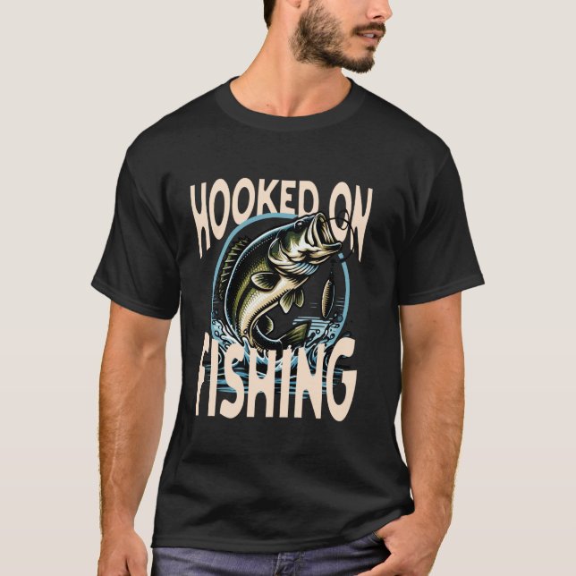 Camiseta Viciado em Pescar Perfeito para Pescar (Frente)