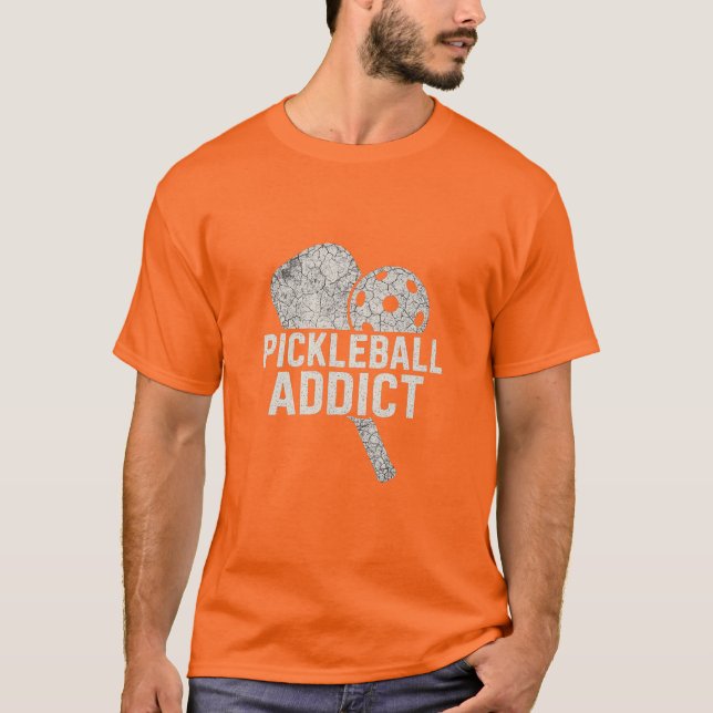Camiseta Viciado em Pickleball Premium (Frente)