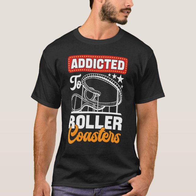 Camiseta Viciado em Roller Porta copos Amusement Park (Frente)