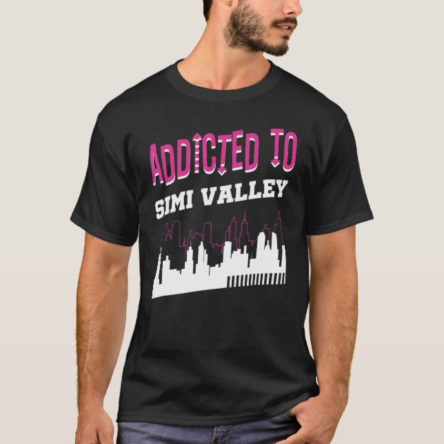 Camiseta Viciado Em Simi Valley Vacation Humor Trip Cali (Frente)