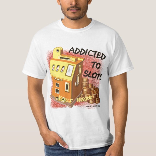 Camiseta Viciado em Slots   (Frente)