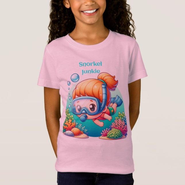Camiseta Viciado em snorkeling (Frente)