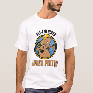 Camiseta Viciado em televisão Todo-Americano (customizável)