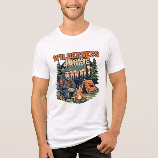 Camiseta Viciado em terra firme, design (Frente)