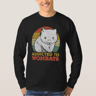 Camiseta Viciado Em Wombats Para Uma Mulher