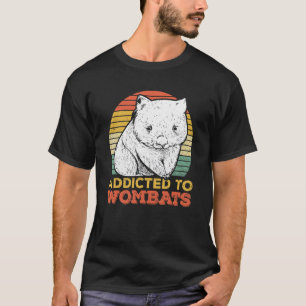 Camiseta Viciado Em Wombats Para Uma Mulher