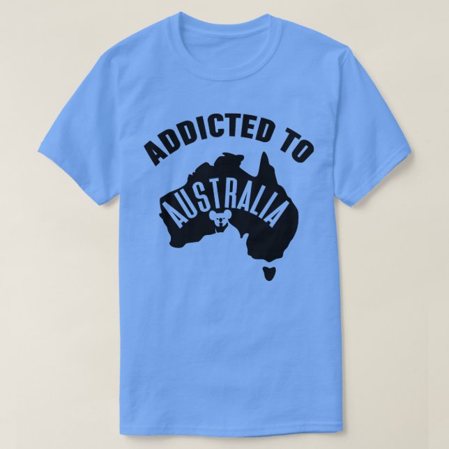 Camiseta Viciado Na Austrália Que Ama A Austrália (Frente do Design)