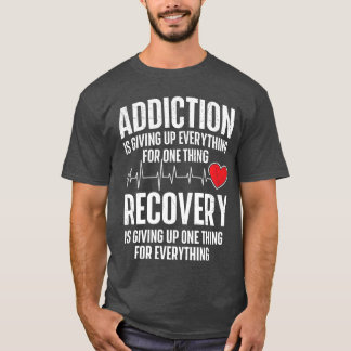 Camiseta Vício É Desistir de Tudo Aniversário de Sobriedade