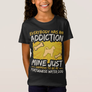 Camiseta Vício engraçado português do cão do cão de água