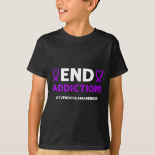 Camiseta Vício final! Fita Roxa. Sensibilização para a sobr
