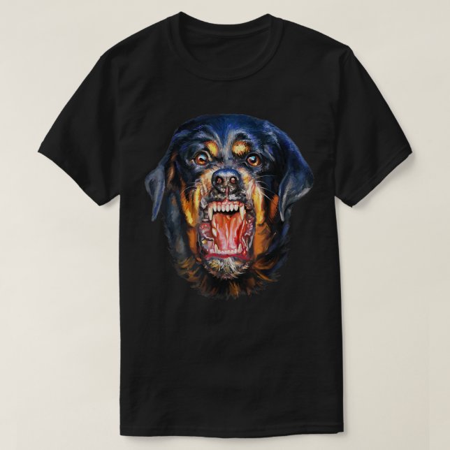 Camiseta Vicious Rottweiler Dog Barking  (Frente do Design)