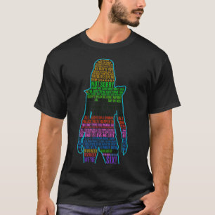 Camiseta Vicki Manser Seis Todas Silhueta Alternada
