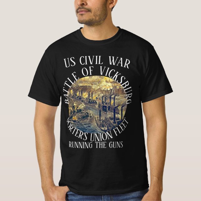CAMISETA VICKSBURG, FROTA DA UNIÃO DO PORTO DE GUERRA CIVIL (Frente)