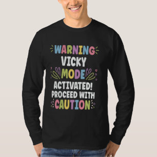 Camiseta VICKY Nome Personalizado Divertido Fofo Personaliz