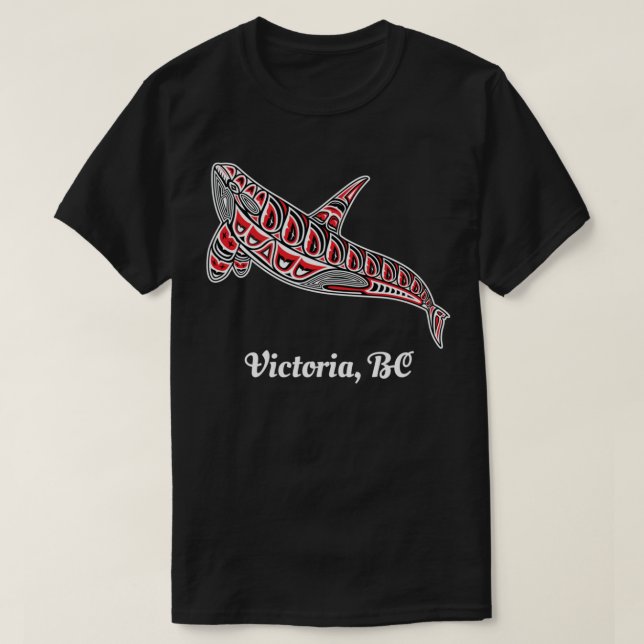 Camiseta Victoria, BC Canada Native Upgrade Orca Killer Wha (Frente do Design)