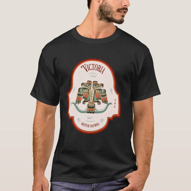 Camiseta Victoria BC Thunderbird Art Pacific Northwest Nati (Frente)