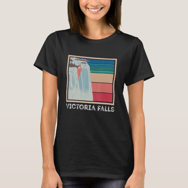 Camiseta Victoria Falls Zambia Waterfall Souvenir Africa Zi (Frente)