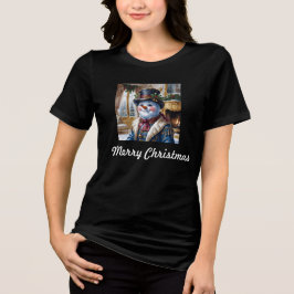 Camiseta Victorian Snowman Christmas Design