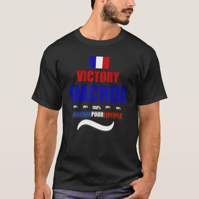 Camiseta Victory Macron 2022france Macron Supporters França (Frente)