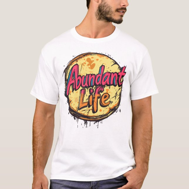 Camiseta Vida Abundante: Intermitência de Pop Retro (Frente)