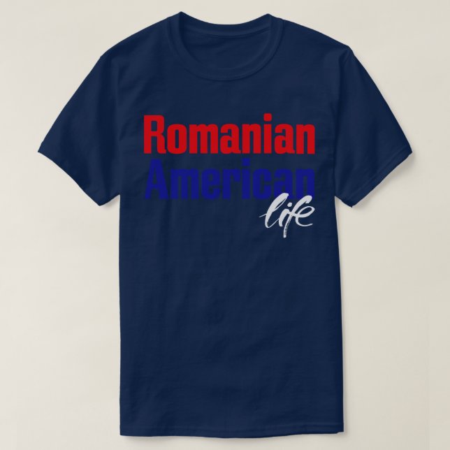 Camiseta Vida Americana Romena 1 (Frente do Design)