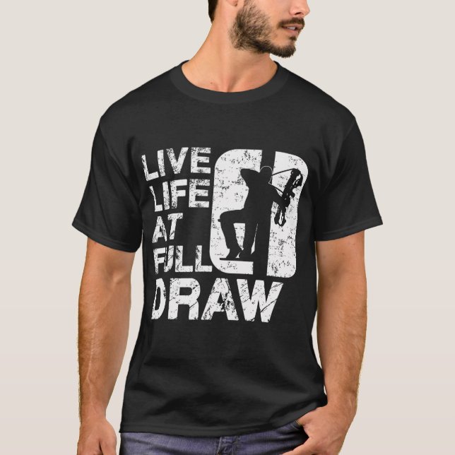 Camiseta Vida Ao Vivo Na Bowhuning Do Desenhar Do Cheio (Frente)