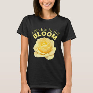 Camiseta Vida ao Vivo no Blogue de Cheio Amarelo Rose Motiv