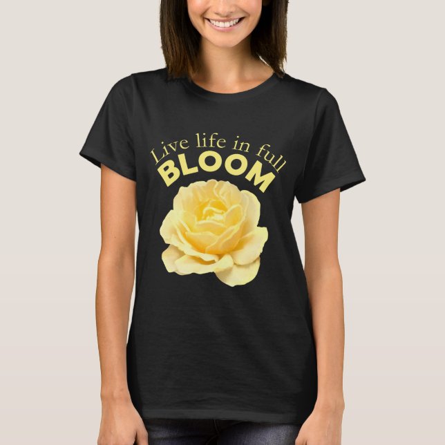 Camiseta Vida ao Vivo no Blogue de Cheio Amarelo Rose Motiv (Frente)