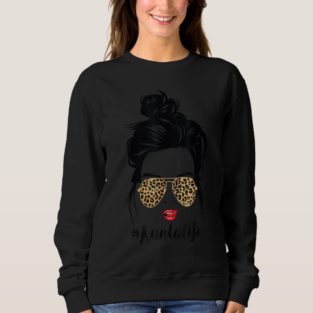 Camiseta Vida Aunta Clássica Com Formas Impressas Leopardo  (Frente)