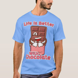 Camiseta Vida com Bar de Chocolate Engraçado