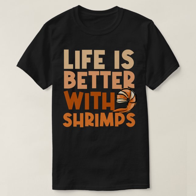 Camiseta Vida com Camarões Comendo Sapo Marisco (Frente do Design)