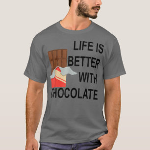 Camiseta Vida com chocolate comendo doces deliciosos