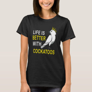 Camiseta Vida com Cockatoos Citação Pet